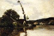 Charles-Francois Daubigny River Landscape oil painting picture wholesale